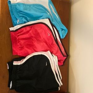 Used 3 pairs Nike running shorts size M